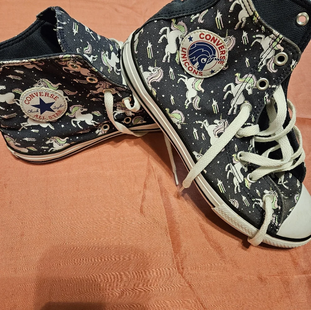 Converse - Hi Top Unicorn Navy White Pink Sneakers US size 5.